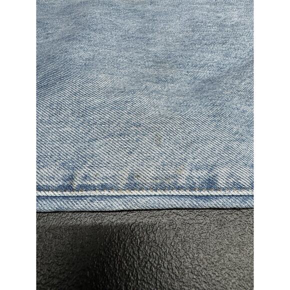 NWD Madewell Petite Curvy 90s Straight Leg Jeans Blue Revoir Wash Ripped Size 23 - Picture 10 of 15